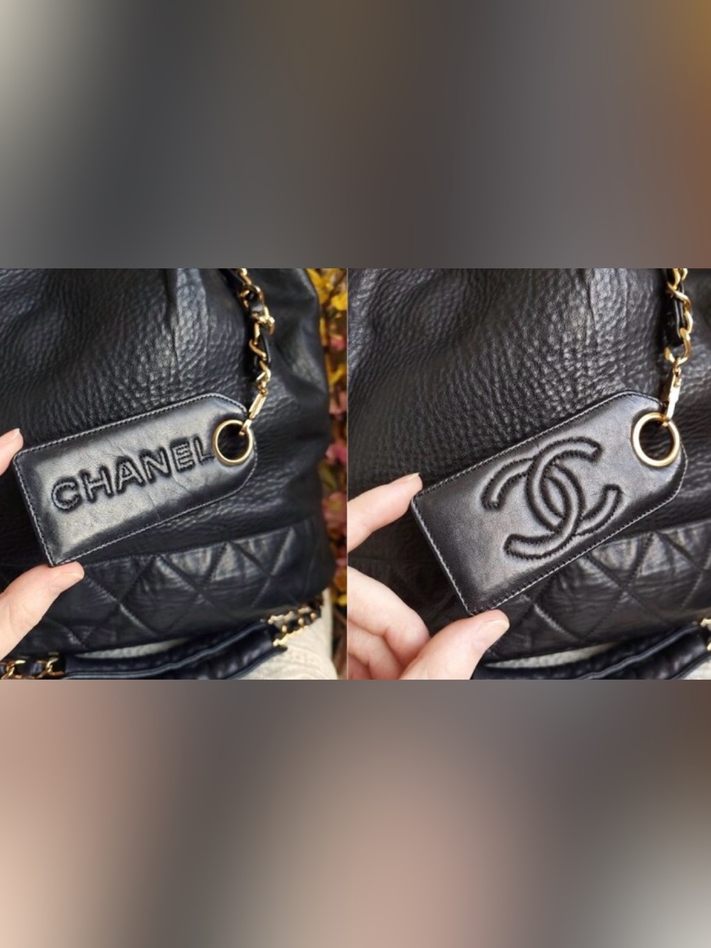 Chanel 1980’s Large Gabrielle Matelasse Aged Leather Hobo Drawstring Bucket Bag - Picture 3 of 14
